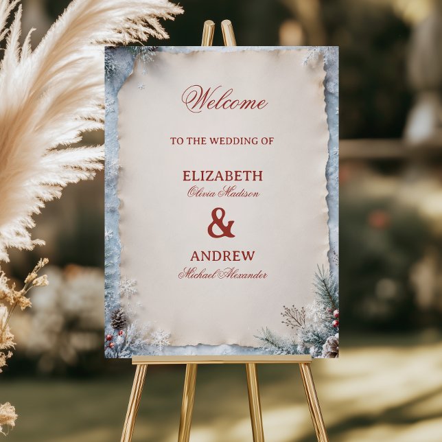 Rustic Parchment Surrounded Winter Foam Board (Creator Uploaded)