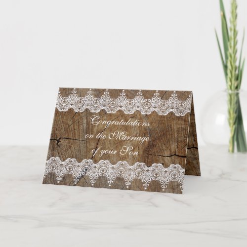 Rustic Parents Congratulations Greetings Card