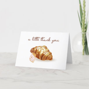 Rustic Paris Bakery Pastry Croissant Baby Shower Letterpress Thank You Card
