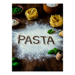 Rustic Pasta Still Life Art – Culinary Kitchen Dec Poster