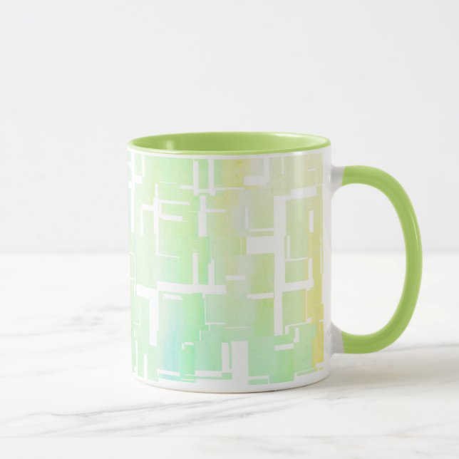 Rustic Pastel Abstract Multicolored Pattern Mug (Right)