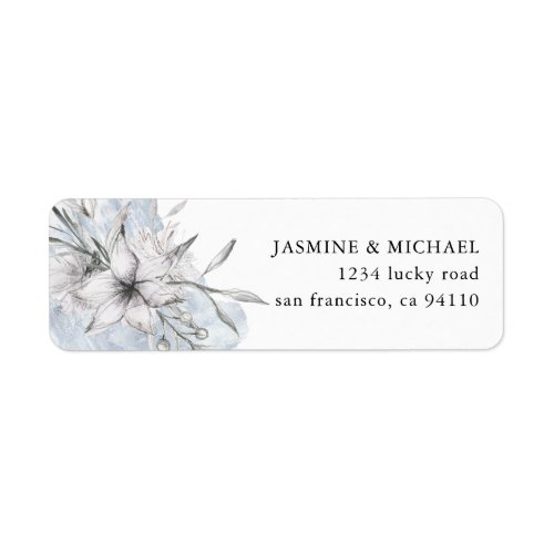 rustic pastel botanics return address label