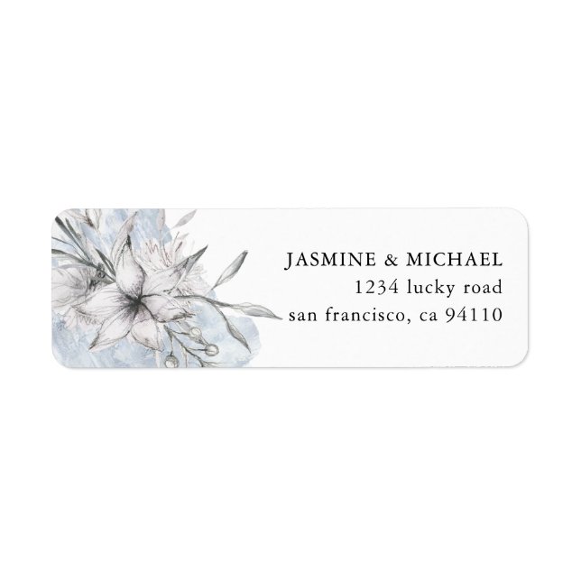 rustic pastel botanics return address label (Front)