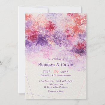 Rustic Pastel Flowers Wedding Invitation by BridalHeaven at Zazzle