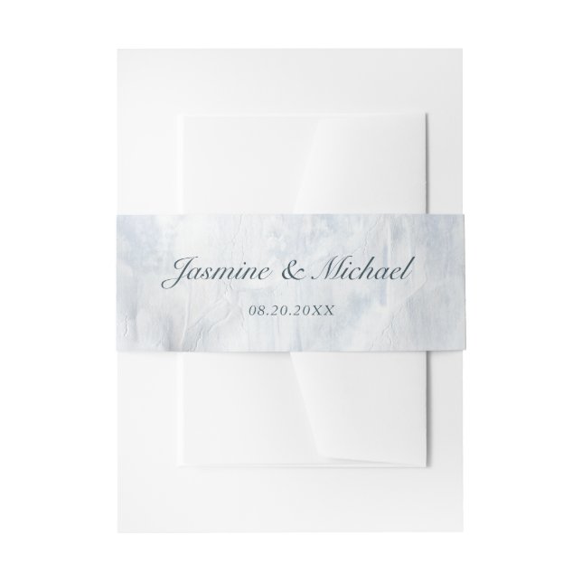 rustic pastel watercolor wedding belly band (Front Example)