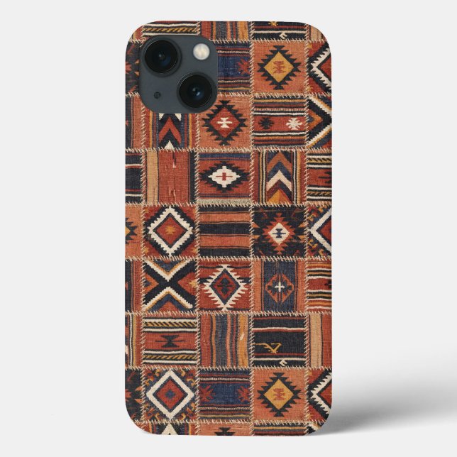 Rustic Patchwork Kilim Geometric Tapestry Case-Mate iPhone Case (Back)