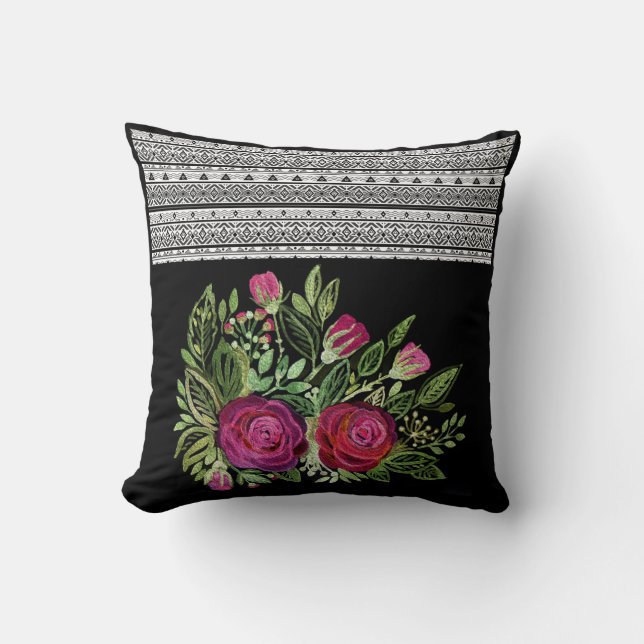 Rustic patchwork, patchwork throw pillow (Front)