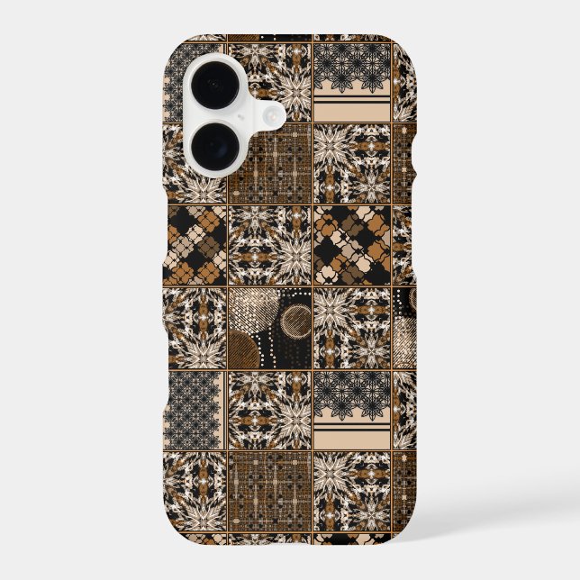 Rustic patchwork pattern iphone case (Back)