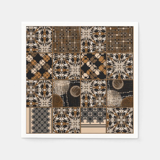 Rustic patchwork pattern napkins (Front)