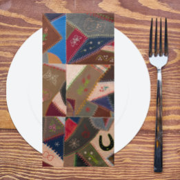 Rustic Patchwork Quilt Pattern Modern Farmhouse  Cloth Napkin
