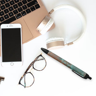 Rustic Patina Copper Monogrammed Pen