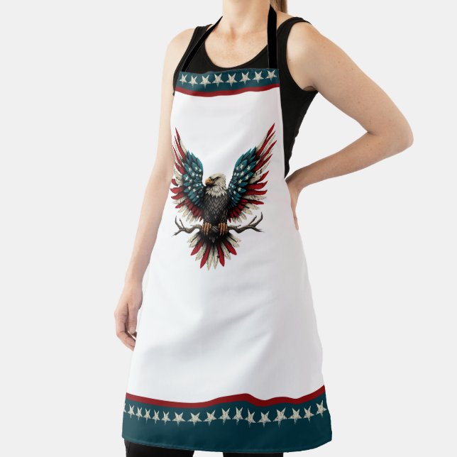 Rustic patriotic American/USA bald eagle Apron (Insitu)