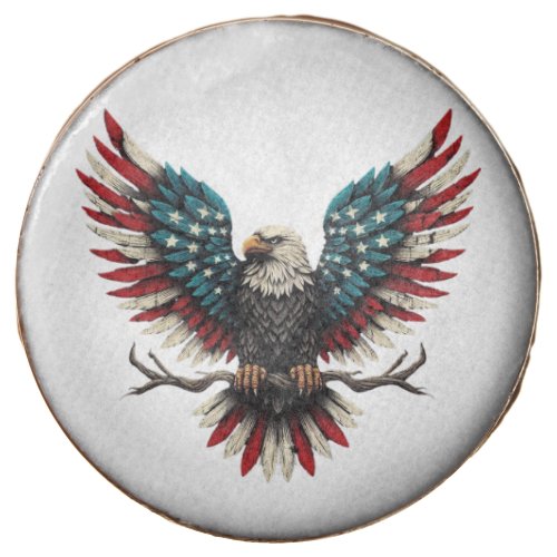 Rustic patriotic AmericanUSA bald eagle Chocolate Covered Oreo