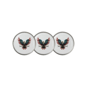 Rustic patriotic American/USA bald eagle Golf Ball Marker