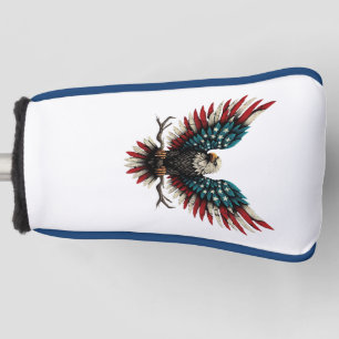 Rustic patriotic American/USA bald eagle Golf Head Cover