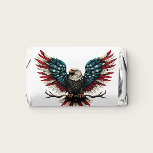 Rustic patriotic American/USA bald eagle Hershey's Miniatures