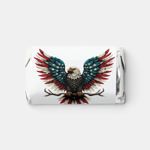 Rustic patriotic AmericanUSA bald eagle Hersheys Miniatures