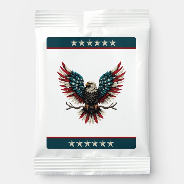 Rustic patriotic American/USA bald eagle Margarita Drink Mix (Front)
