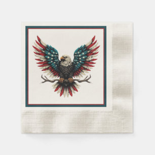Rustic patriotic American/USA bald eagle Napkins