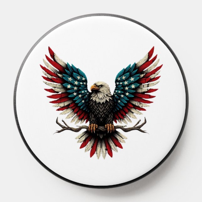 Rustic patriotic American/USA bald eagle PopSocket (Popsocket)
