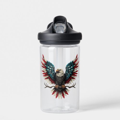 Rustic patriotic AmericanUSA bald eagle Water Bottle
