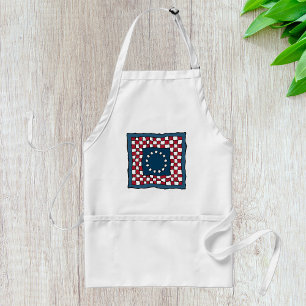 Rustic Patriotic Americana Quilt Pattern USA Art  Adult Apron