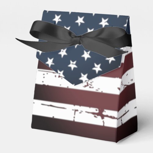 Rustic Patriotic Stars Stripes American Flag Favor Boxes