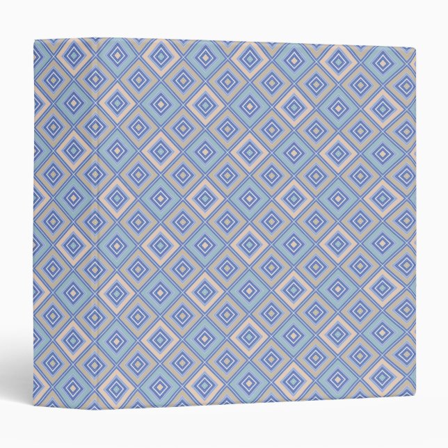 Rustic pattern of squares in patchwork style  3 ring binder (Front/Spine)
