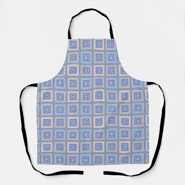 Rustic pattern of squares in patchwork style  apron (Front)
