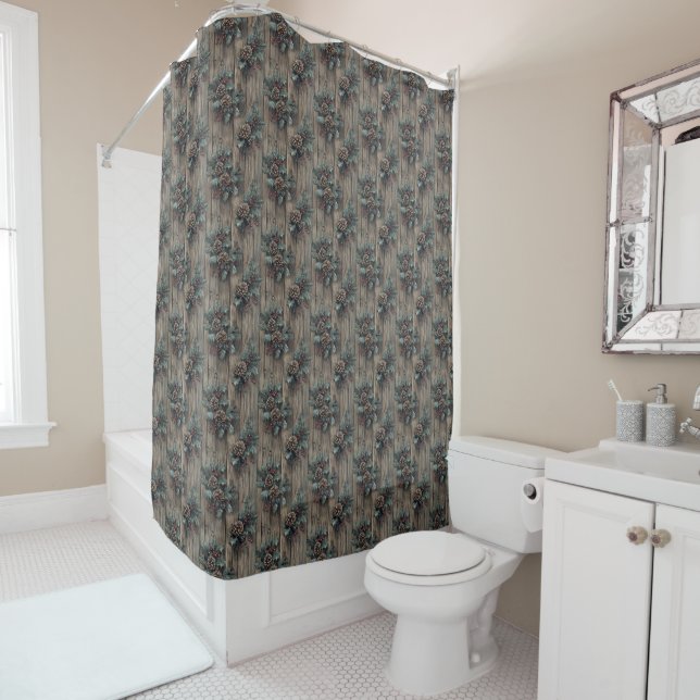 Rustic Pattern Shower Curtain (In Situ)