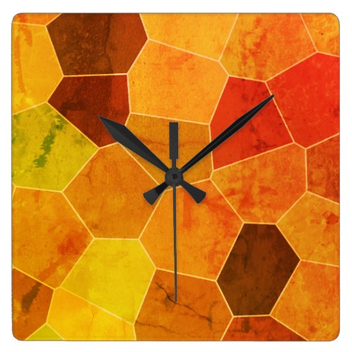 Rustic Pattern Square Wall Clock