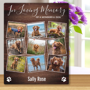 Rustic Paw Prints In Loving Memory Pet Memorial Plaque