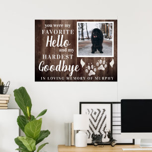 Rustic Paw Prints Personalized Pet Memorial Photo