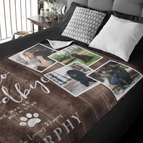 Rustic Paw Prints Personalized Pet Memorial Photo 