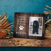 Rustic Paw Prints Personalized Pet Memorial Photo