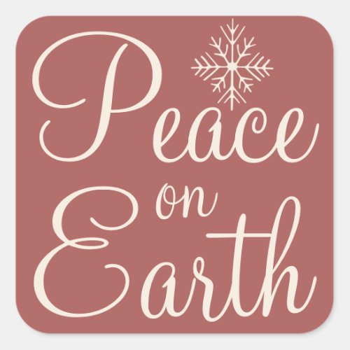 Rustic Peace on Earth Stickers