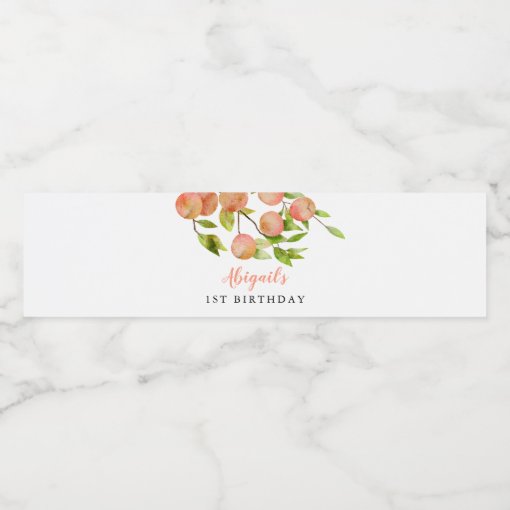 100 Rustic Wood Flowers Wedding Water Bottle Labels - 8x2 Inch - Personalized Available
