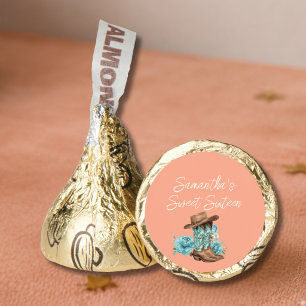 Rustic Peach Cowgirl Sweet Sixteen Birthday Hershey®'s Kisses®