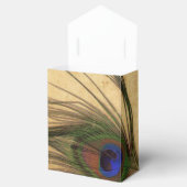 Rustic Peacock Feather wedding favor box (Opened)
