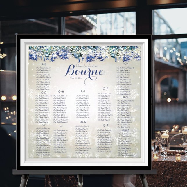 Rustic Peacock Navy Rustic Luxe Seating Chart (Creator Uploaded)