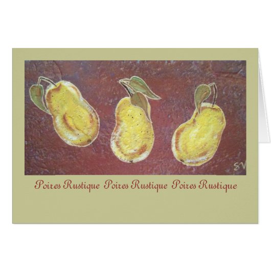 "Rustic Pears" Cards (Front Horizontal)