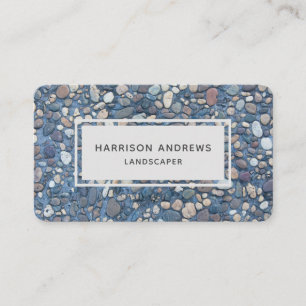 Rustic Pebble Stones Pathway   Landscaping Business Card