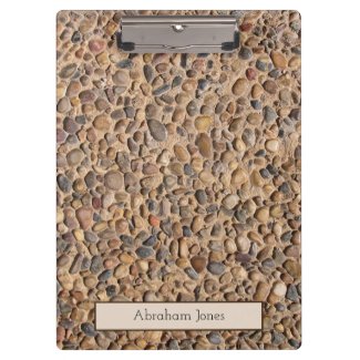 Rustic Pebble Stones Photo with Custom Text