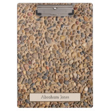 Rustic Pebble Stones Photo with Custom Text