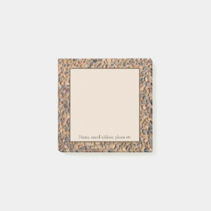 Rustic Pebble Stones Photo with Custom Text Post-it Notes
