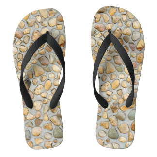 Rustic Pebblestone Wall Flip Flops
