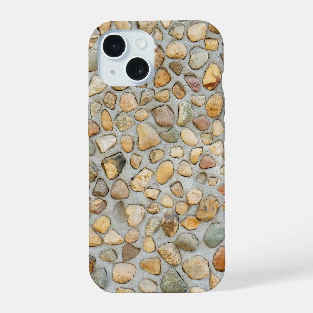 Rustic Pebblestone Wall  Iphone Case (Back)