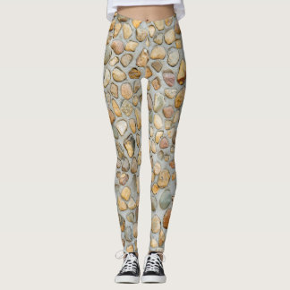Rustic Pebblestone Wall Leggings