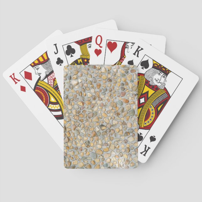 Rustic Pebblestone Wall  Poker Cards (Back)