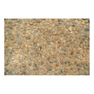 Rustic Pebblestone Wall Wood Wall Art